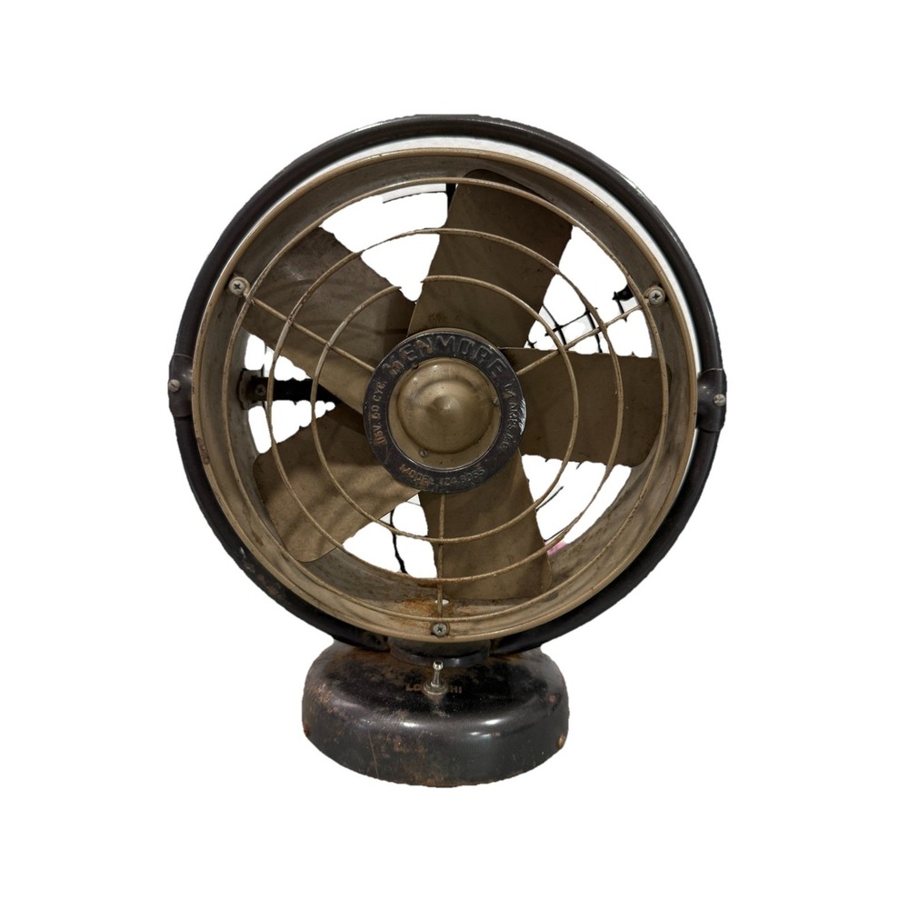 VINTAGE KENMORE 2 SPEED 5 BLADE TABLE FAN MODEL 124.8055 VORNADO STYLE 9" OR 10